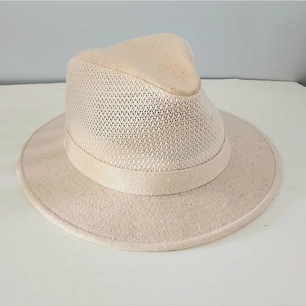 Henschel Hat Co. Cotton Canvas Vented Mesh Safari Hat Sz Large
